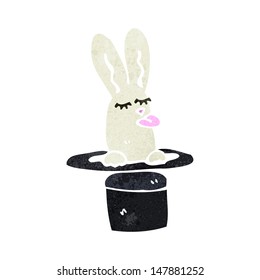 coelho de desenho animado retrô no chapéu