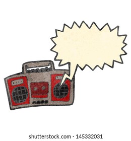 retro cartoon radio cassette player