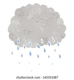retro cartoon rain cloud