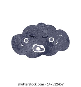 retro cartoon rain cloud