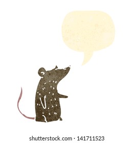 rata de dibujos animados retro