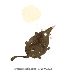 rata de dibujos animados retro