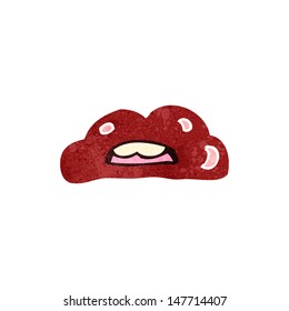 retro cartoon red lips