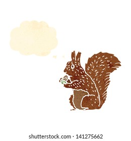 retro cartoon red squirrel