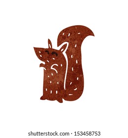 retro cartoon red squirrel