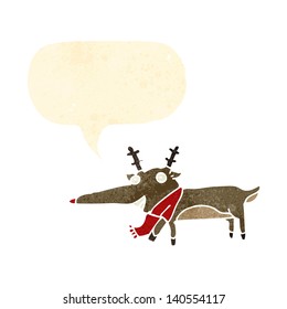 retro cartoon reindeer