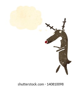 retro cartoon reindeer