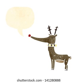 retro cartoon reindeer