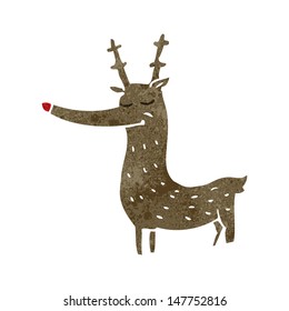 retro cartoon reindeer