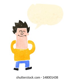 retro cartoon relaxed man