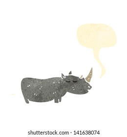 retro cartoon rhinoceros