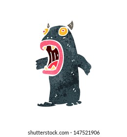 monstruo de la caricatura retro