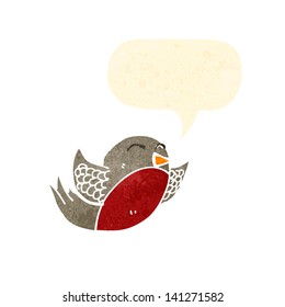 retro cartoon robin