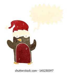 retro cartoon robin with speech bubble
