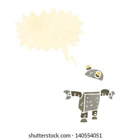 retro cartoon robot