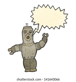 robot de dibujos animados retro