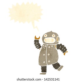 retro cartoon robot
