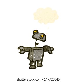 robot de dibujos animados retro
