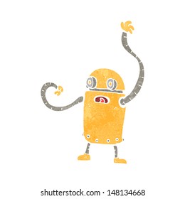 retro cartoon robot