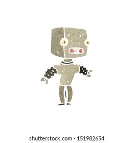 retro cartoon robot