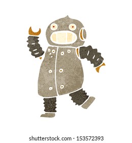 robot de dibujos animados retro