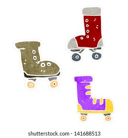 retro cartoon roller skates