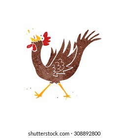 retro cartoon rooster