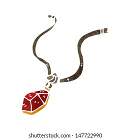 retro cartoon ruby necklace