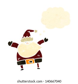 retro cartoon santa