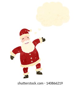 retro cartoon santa