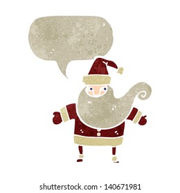 retro cartoon santa claus
