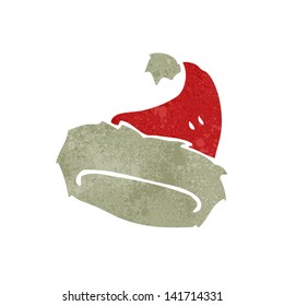 retro cartoon santa hat
