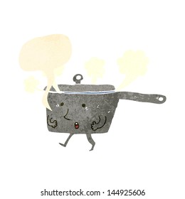 retro cartoon saucepan