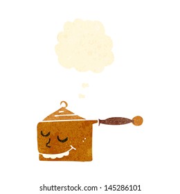 retro cartoon saucepan
