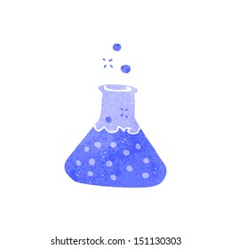 Retro-Cartoon-Wissenschaftsexperiment