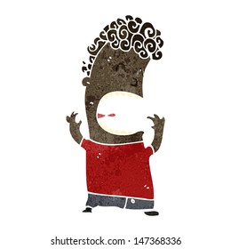 caricatura retro gritando a un hombre