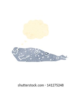 retro cartoon seal