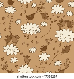 Retro cartoon seamless pattern