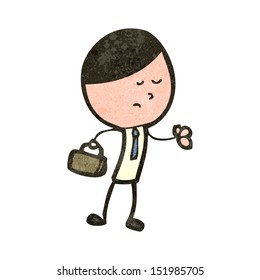 retro cartoon sensible businessman