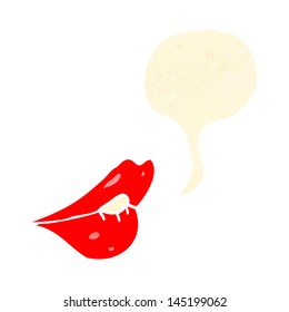retro cartoon sexy lips