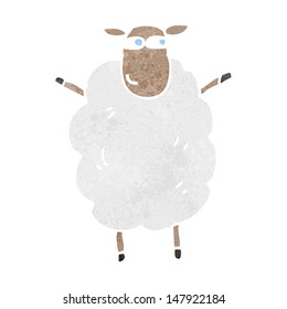 oveja de dibujos animados retro