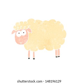 retro cartoon sheep