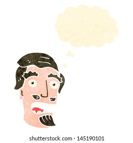 retro cartoon shocked man