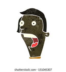 retro cartoon shocked man