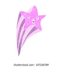 retro cartoon shooting star