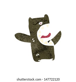 retro cartoon shouting bear