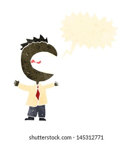 caricatura retro gritando jefe