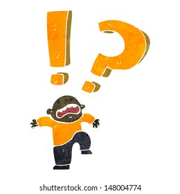 retro cartoon shouting boy