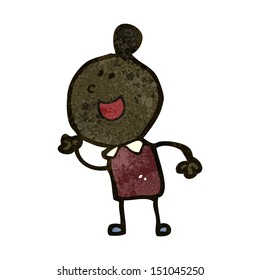 retro cartoon shouting boy