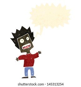 retro cartoon shouting man